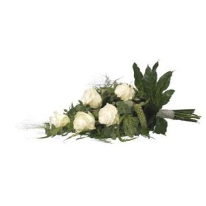 klein rouwboeket wit